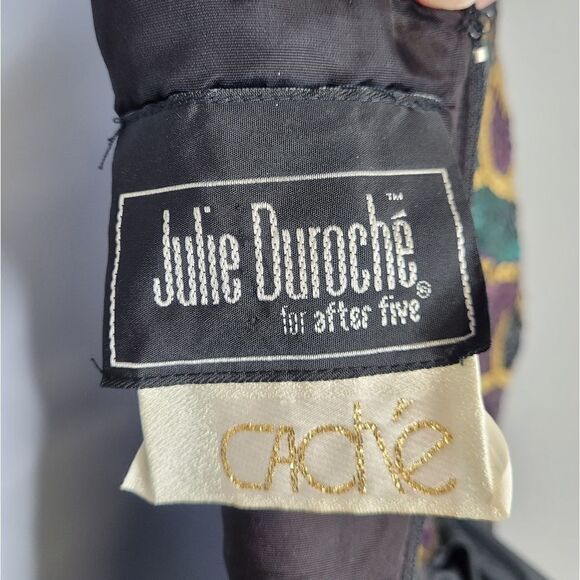 VINTAGE 80s dress Cache sequined long sleeve formal party cocktail S - Picture 7 of 14